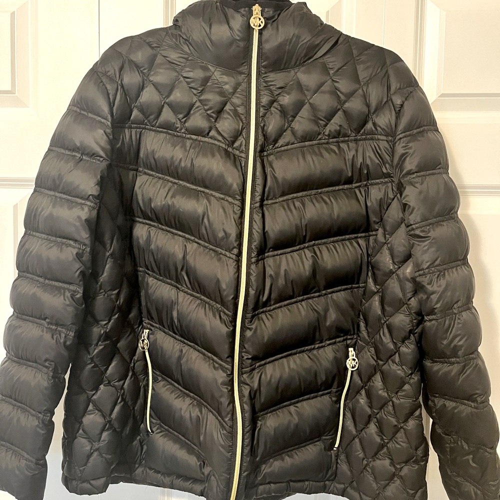 Michael Kora Down Winter Jacket, Black 1x